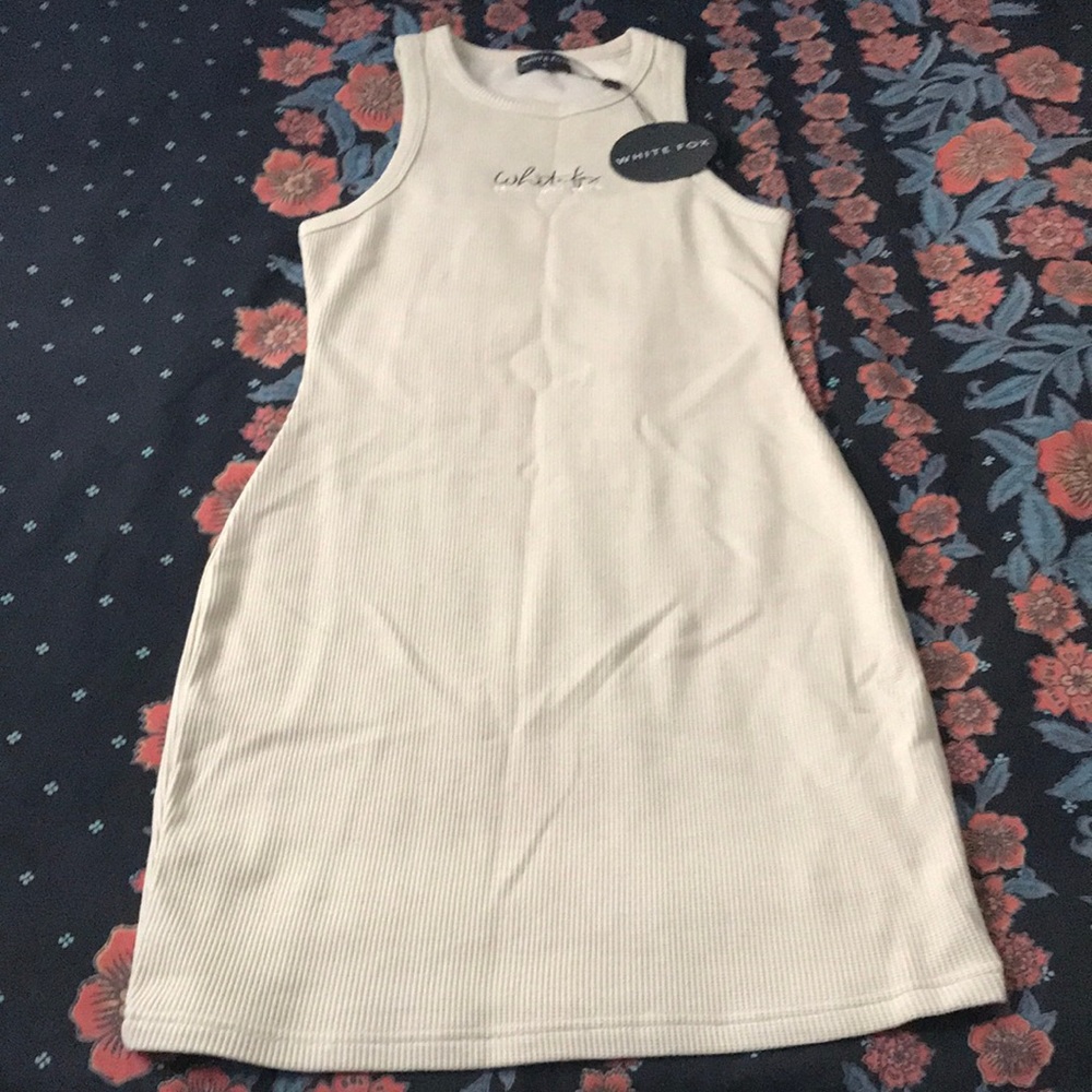 White fox boutique body con dress